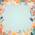 cute fall spring seasonal pastel blank background, AIGENERATED